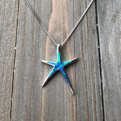 Waikiki Blue Opal Starfish Necklace