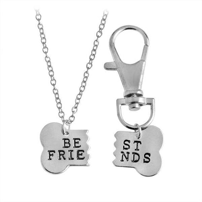 Best friends dog necklace [Gold - Silver]