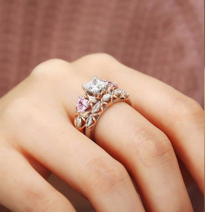 Dual Set April Birthstone Ring