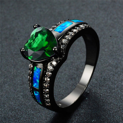 May Birthstone Heart Ring