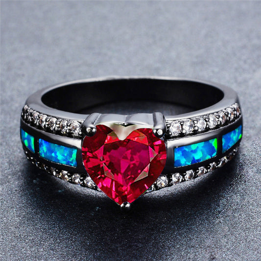 July Gold Filled Heart Birthstone Ring