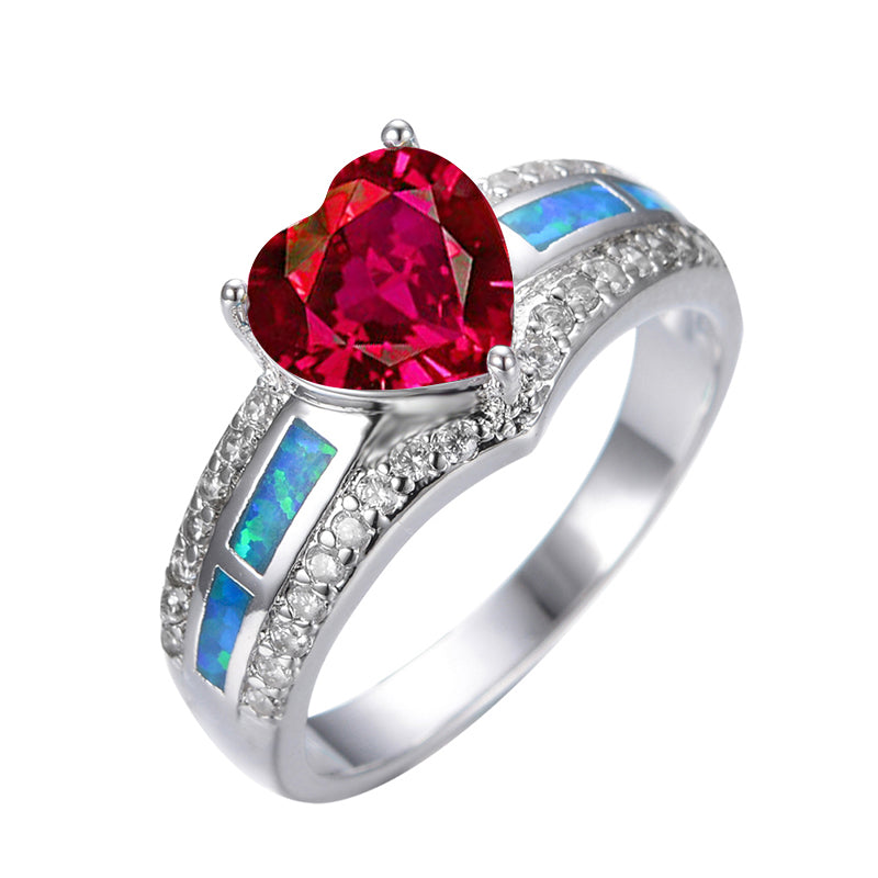 January Gold Filled Heart Birthstone Ring