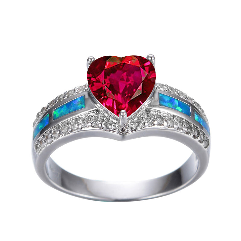 January Gold Filled Heart Birthstone Ring