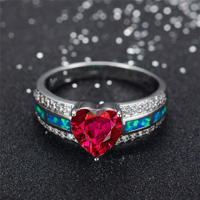 January Gold Filled Heart Birthstone Ring