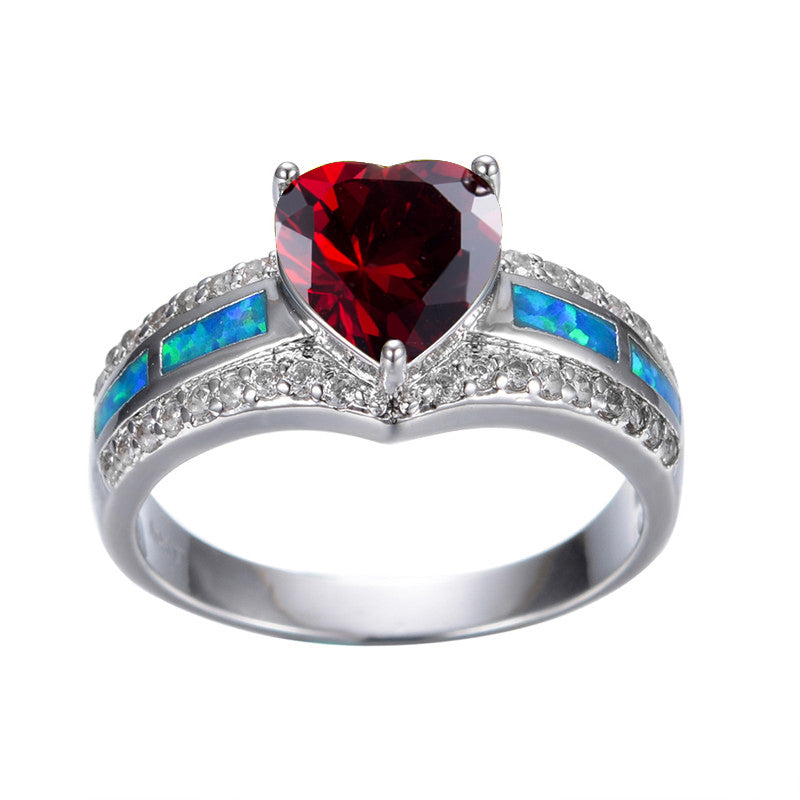 July Gold Filled Heart Birthstone Ring