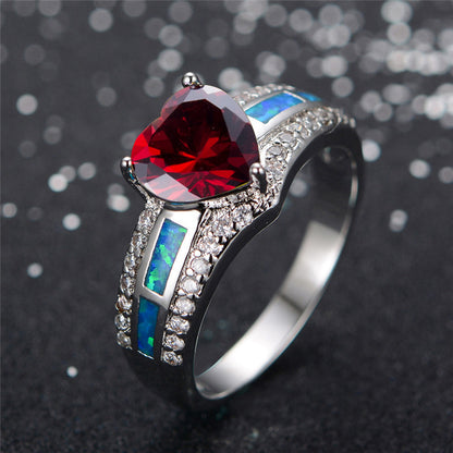July Gold Filled Heart Birthstone Ring