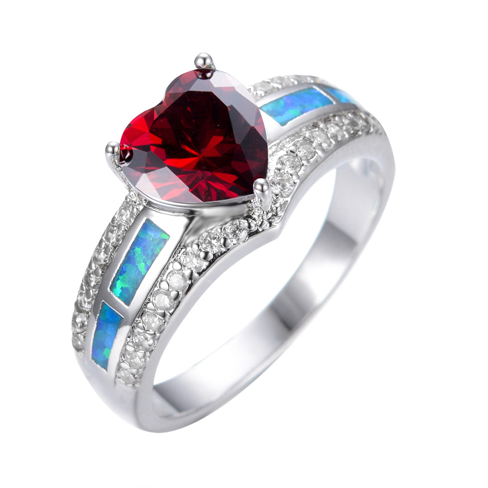 July Gold Filled Heart Birthstone Ring