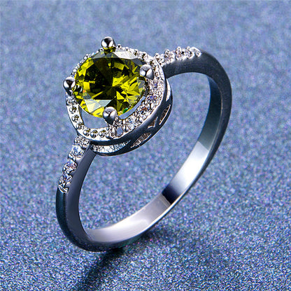 August White Gold Birthstone Ring