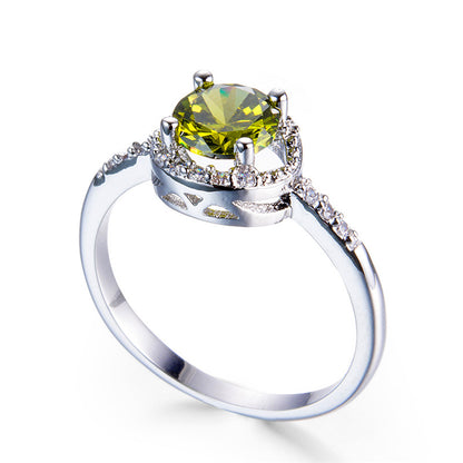 August White Gold Birthstone Ring