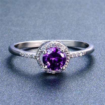 February Gold Birthstone Ring