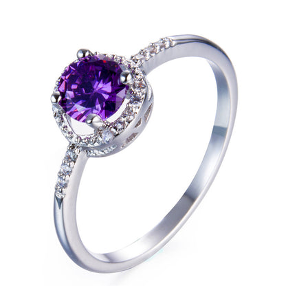 February Gold Birthstone Ring