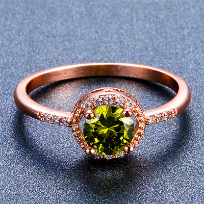 August White Gold Birthstone Ring