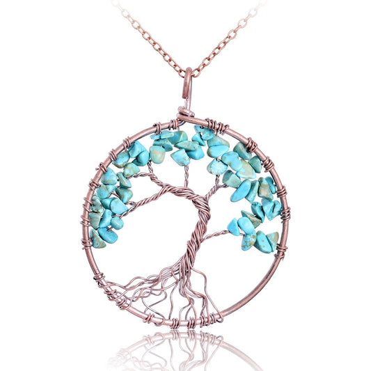 Handmade December Birthstone Tree Necklace