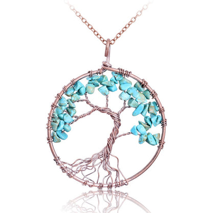 Handmade April Birthstone Tree Necklace