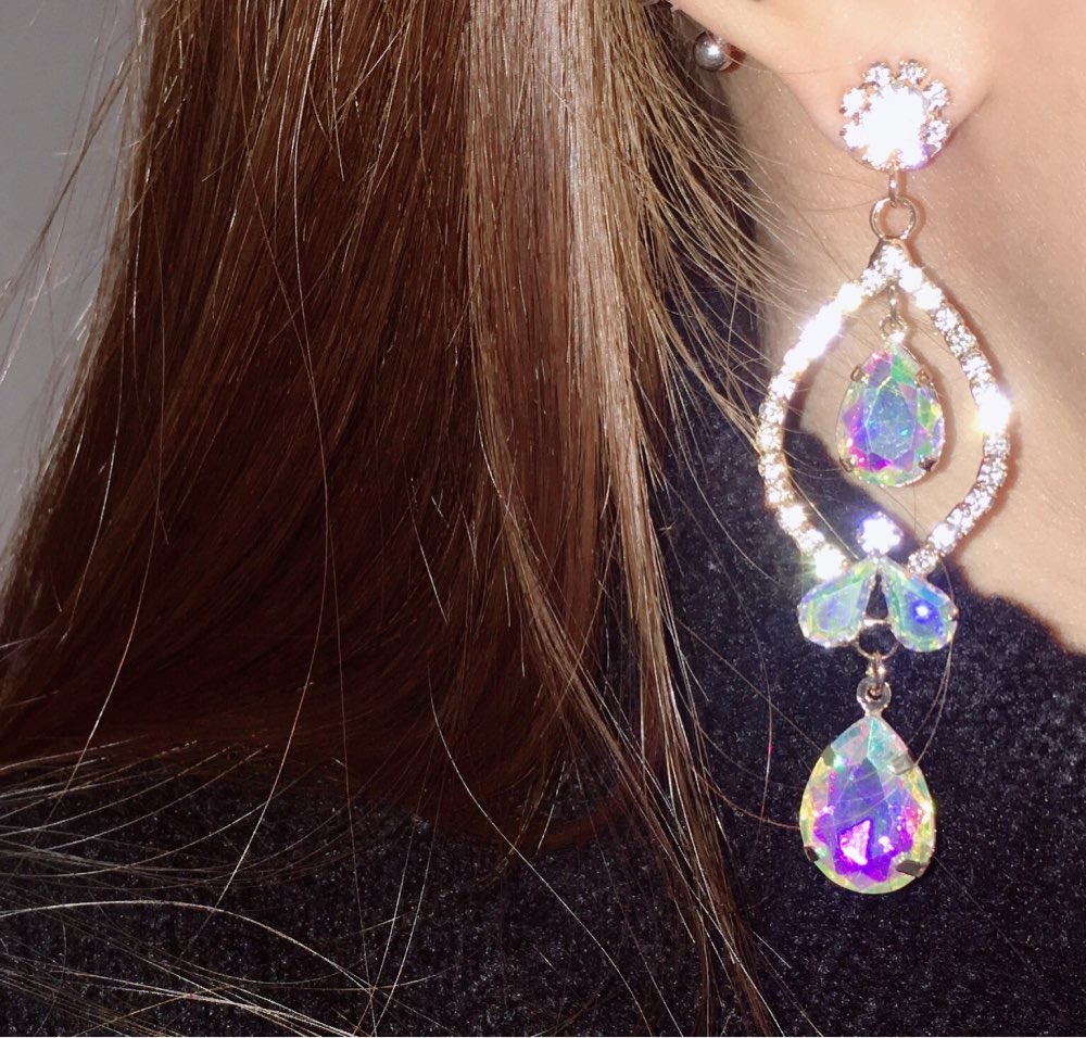 Rainbow Topaz Droplet Earrings