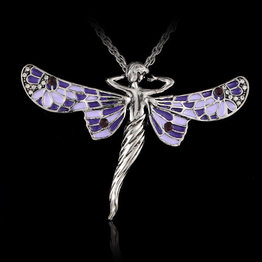 *Premium* Celtic Rhinestone Angel Wings Necklace