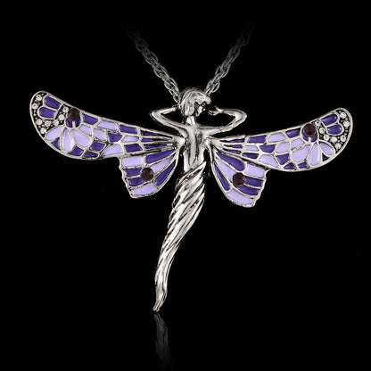 *Premium* Celtic Rhinestone Angel Wings Necklace