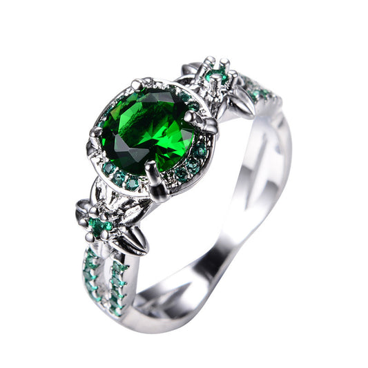 May Birthstone Flower Ring