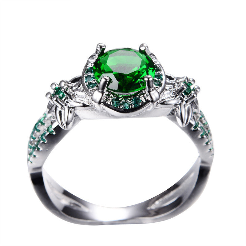 May Birthstone Flower Ring