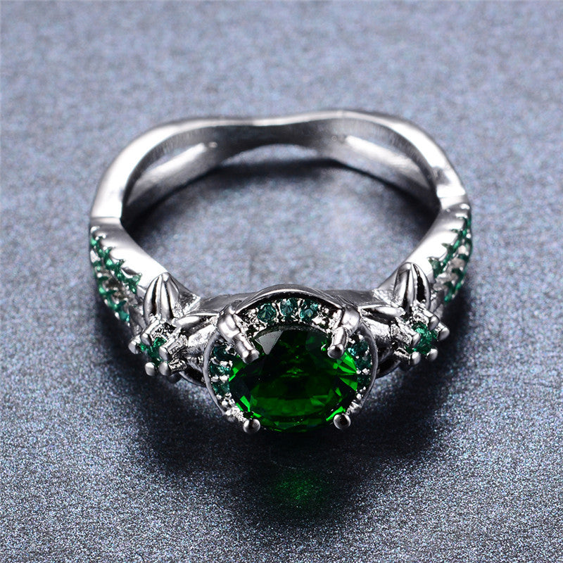 May Birthstone Flower Ring