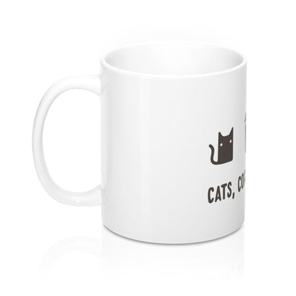 <3 Cats, Coffee, Coding Mug