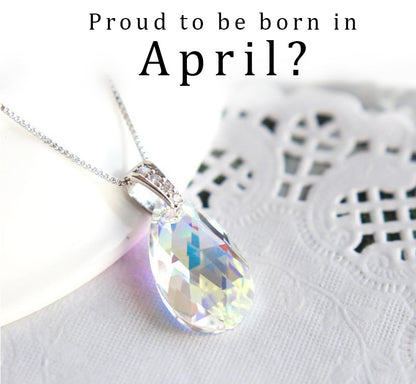 Aurore Boreale April Birthstone Necklace