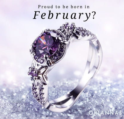 February Birthstone Gold Filled Ring