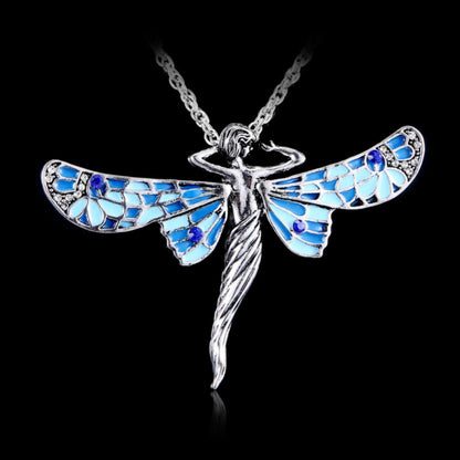 *Premium* Celtic Rhinestone Angel Wings Necklace
