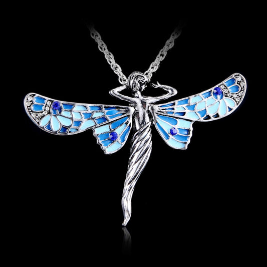 *Premium* Celtic Rhinestone Angel Wings Necklace