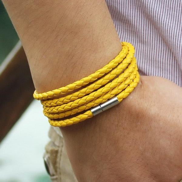 5 Laps Unisex Leather Bracelet