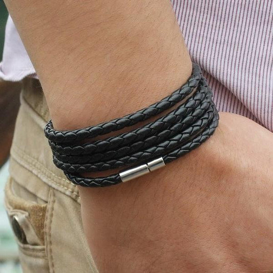 5 Laps Unisex Leather Bracelet