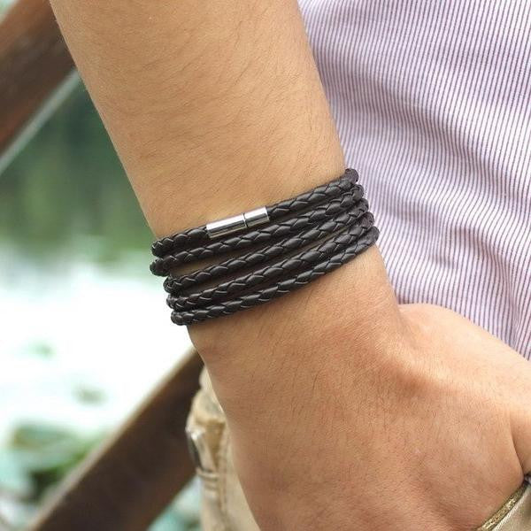 5 Laps Unisex Leather Bracelet
