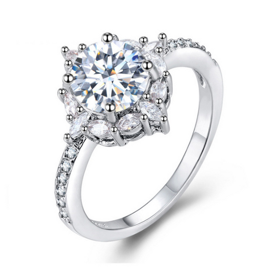 April Wedding Birthstone Ring