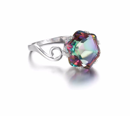 Mystic Topaz November Birthstone Ring