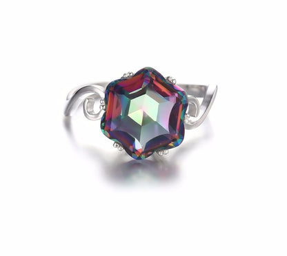 Mystic Topaz November Birthstone Ring