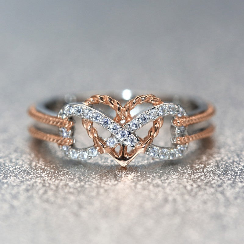 Love You Forever Promise Infinity Heart Valentine Ring