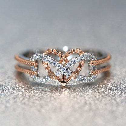 Love You Forever Promise Infinity Heart Valentine Ring