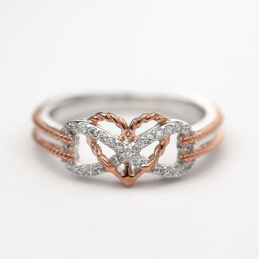 Love You Forever Promise Infinity Heart Valentine Ring