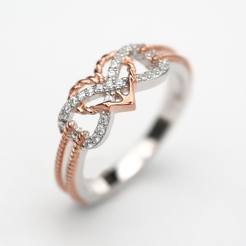 Love You Forever Promise Infinity Heart Valentine Ring