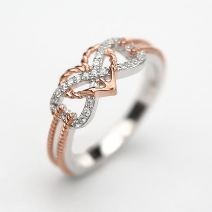 Love You Forever Promise Infinity Heart Valentine Ring