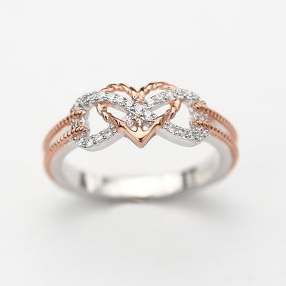 Love You Forever Promise Infinity Heart Valentine Ring