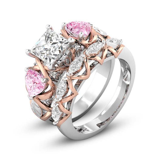Dual Set April Birthstone Ring