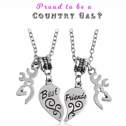 Best Friends Deer Necklace