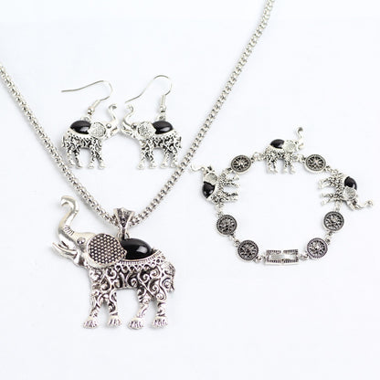 *PREMIUM* Set Tibetan Silver Elephant Necklace