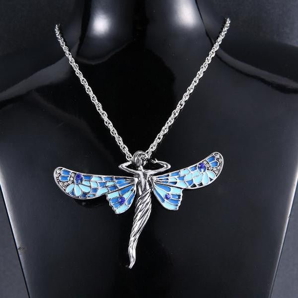 *Premium* Celtic Rhinestone Angel Wings Necklace
