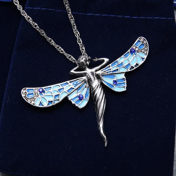*Premium* Celtic Rhinestone Angel Wings Necklace