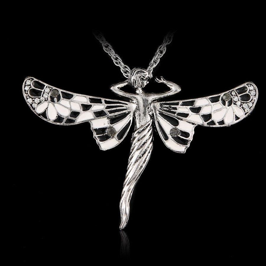 *Premium* Celtic Rhinestone Angel Wings Necklace